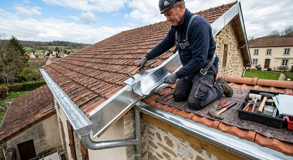 Pose de zinguerie et gouttières