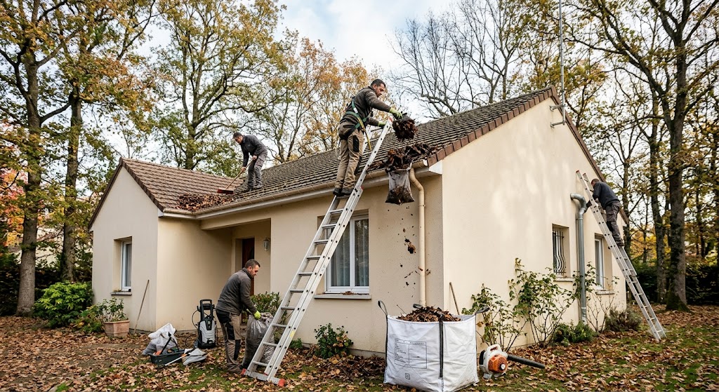Nettoyage de gouttières